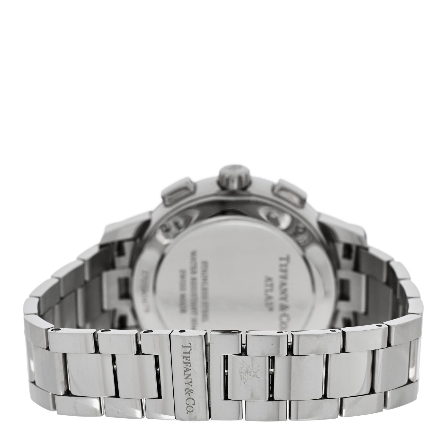 Tiffany Stainless Steel Diamond Bezel 36mm Atlas Dome Chronograph Quartz Watch 3 of 5
