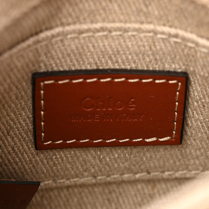 Chloe Cotton Calfskin Nano Woody Ribbon Tote White Brown 6 of 11