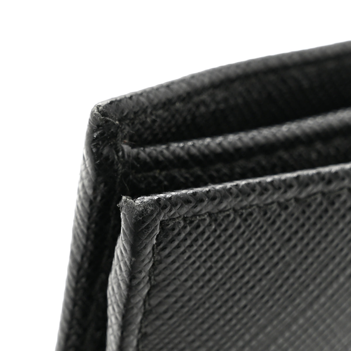 Saffiano Metal Bi-Fold Wallet  Black