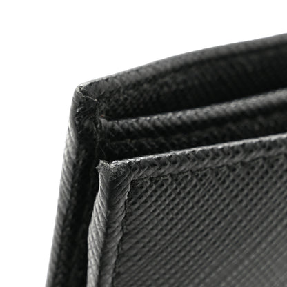 Prada Saffiano Metal Bi-Fold Wallet  Black 10 of 10