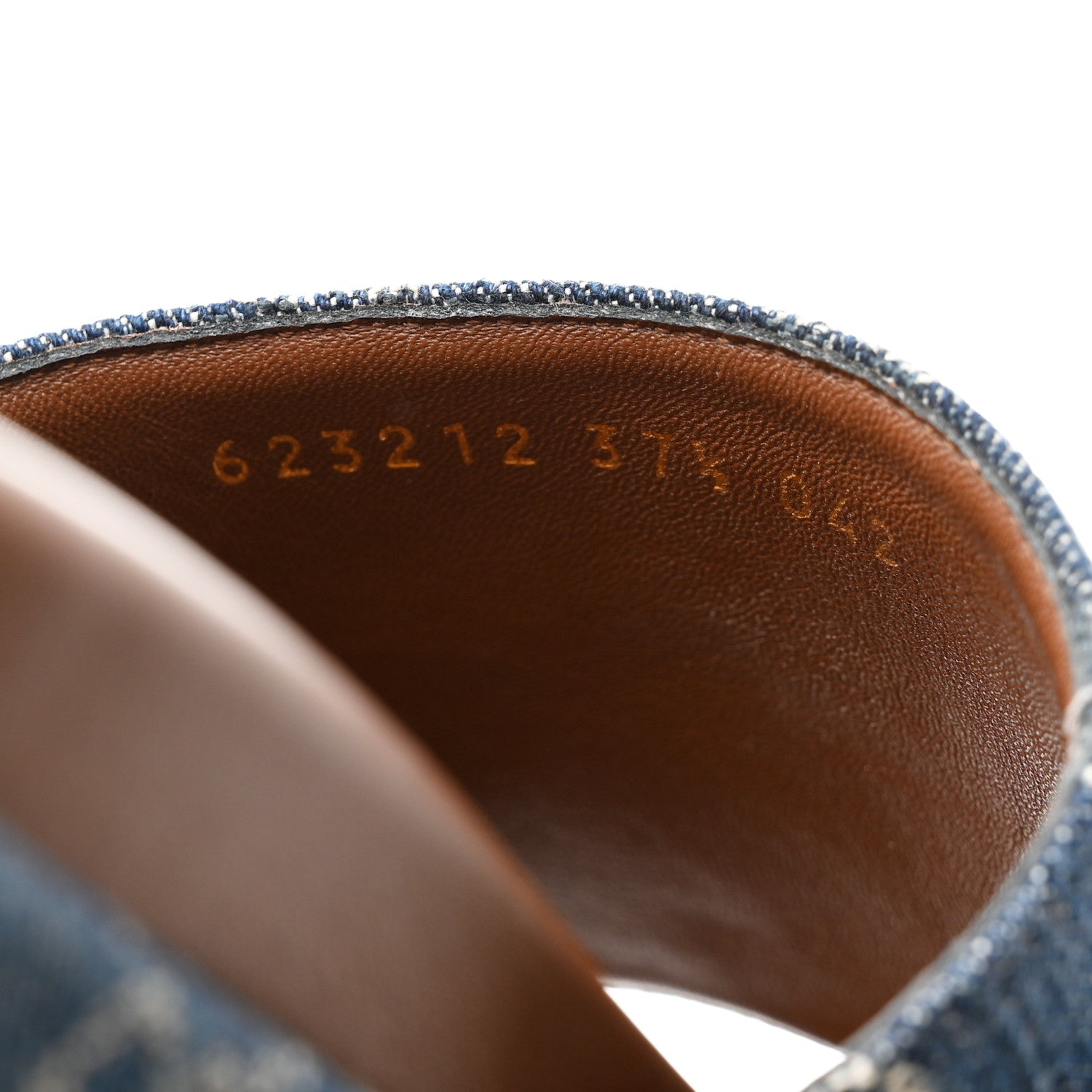 Gucci New Denim GG Monogram Angelina Platform 55mm Slide Sandals 37.5 Blue Tea 6 of 9