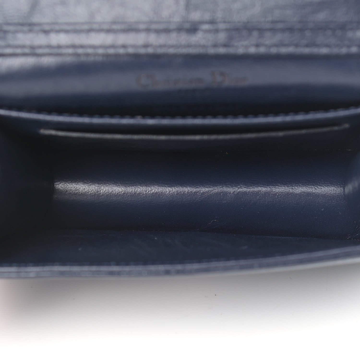 Christian Dior Patent Baby Diorama Flap Bag Blue 5 of 8