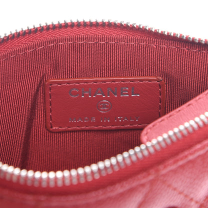 Chanel Caviar Quilted Small Cosmetic Case Red 6 of 8