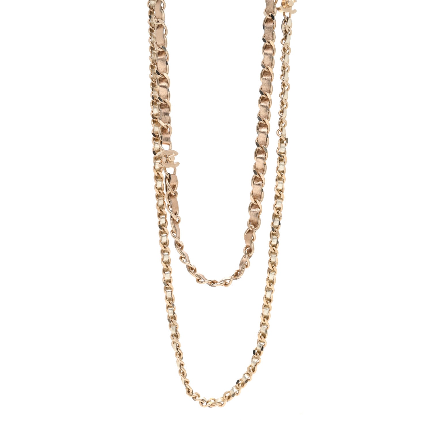 Chanel Lambskin CC Turnlock Long Necklace Gold 1 of 5