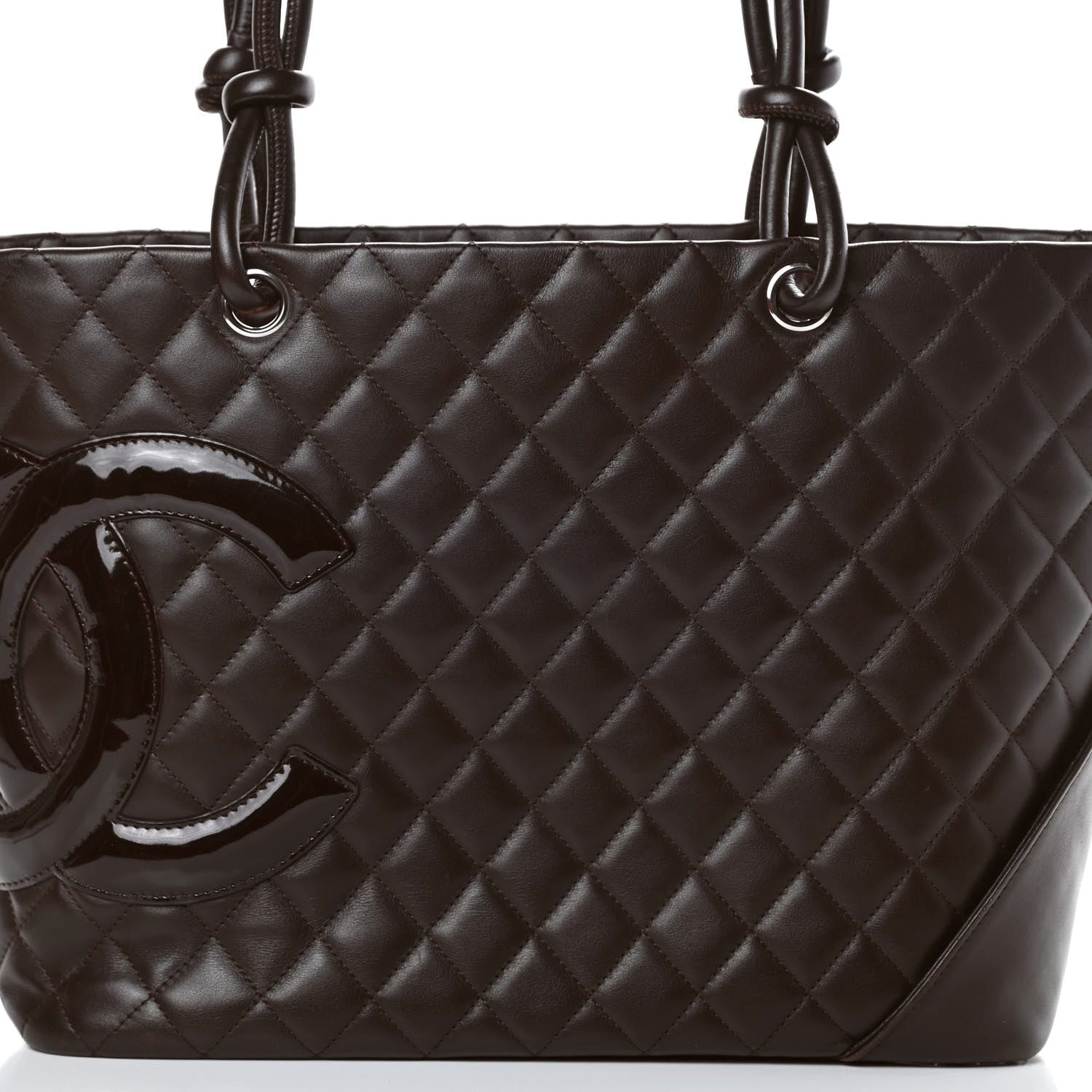 Chanel Calfskin Quilted Large Cambon Tote Brown 6 of 14