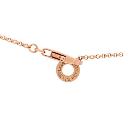 Bulgari 18K Rose Gold Diamond Small B.Zero1 Pave Pendant Necklace 4 of 5