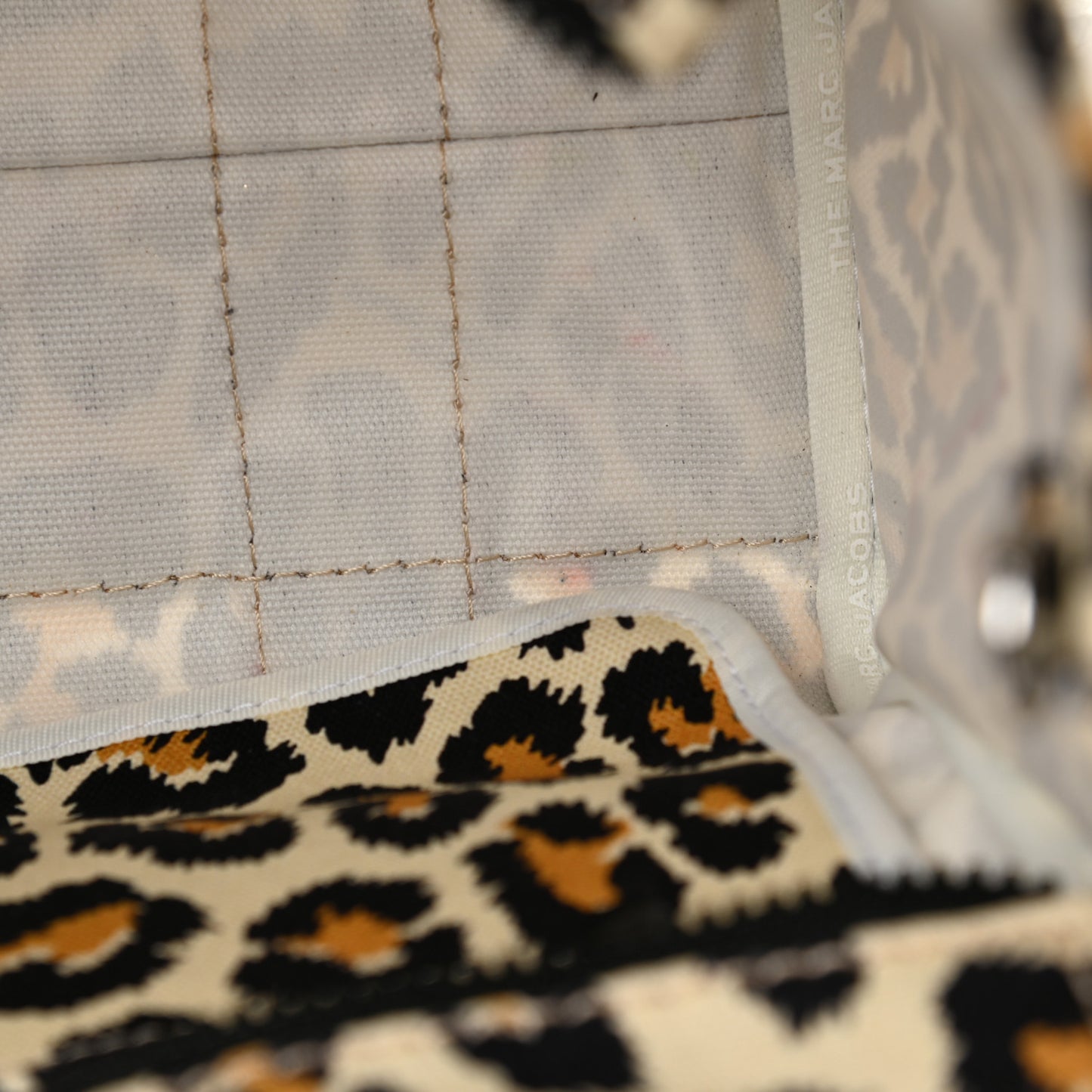 Cotton Canvas Leopard Print Medium The Traveler Tote Bag