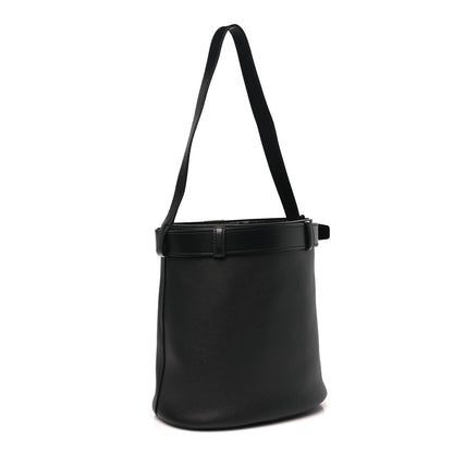 Prada Soft Grained Vitello Daino Secchiello Bucket Bag Black 2 of 9
