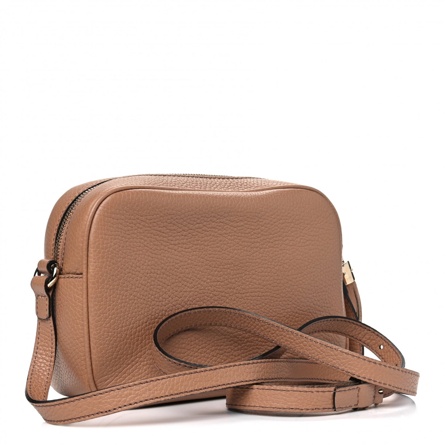 Pebbled Calfskin Small Soho Disco Bag Camelia
