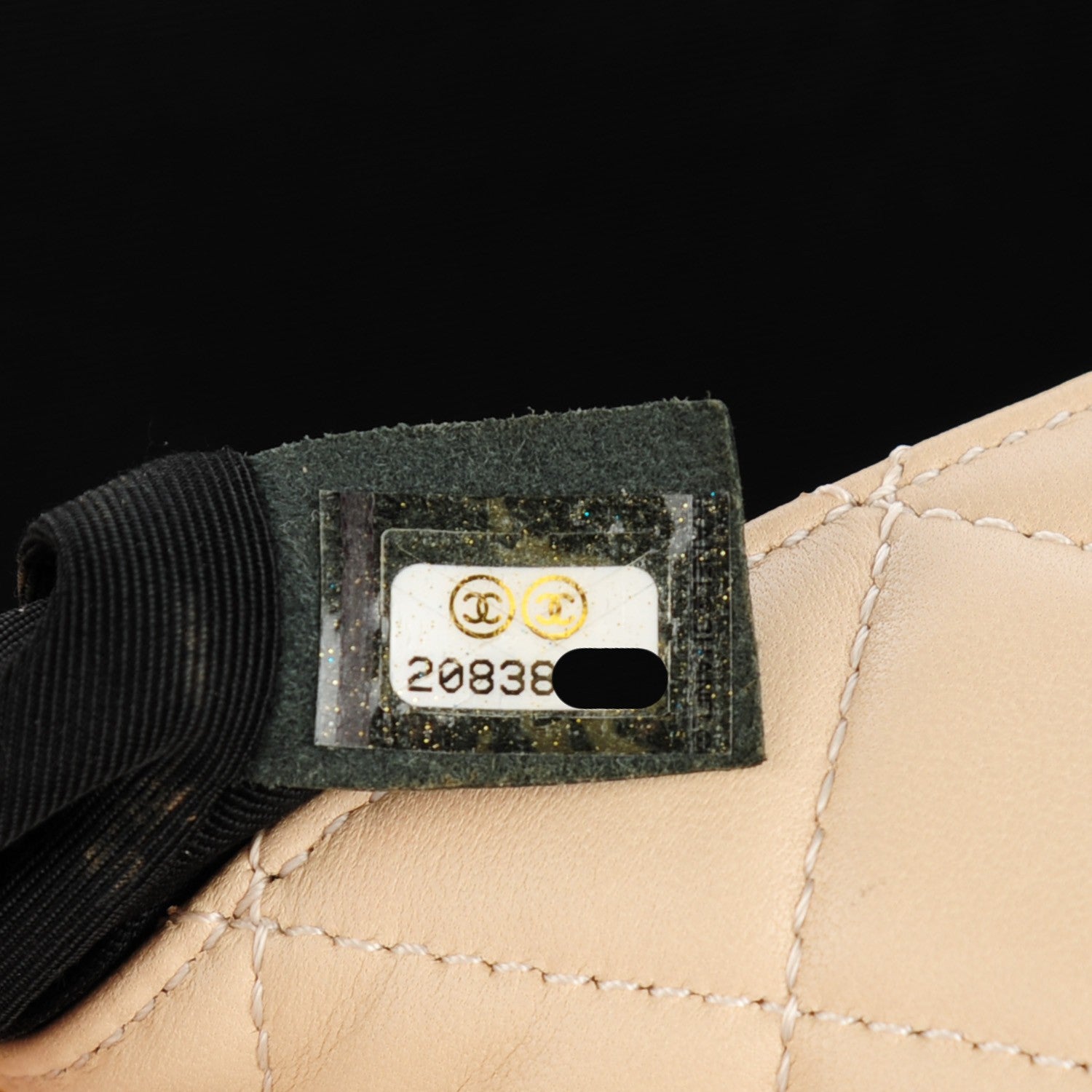 Chanel Lambskin Quilted Medium Elegant CC Flap Beige Black 7 of 8