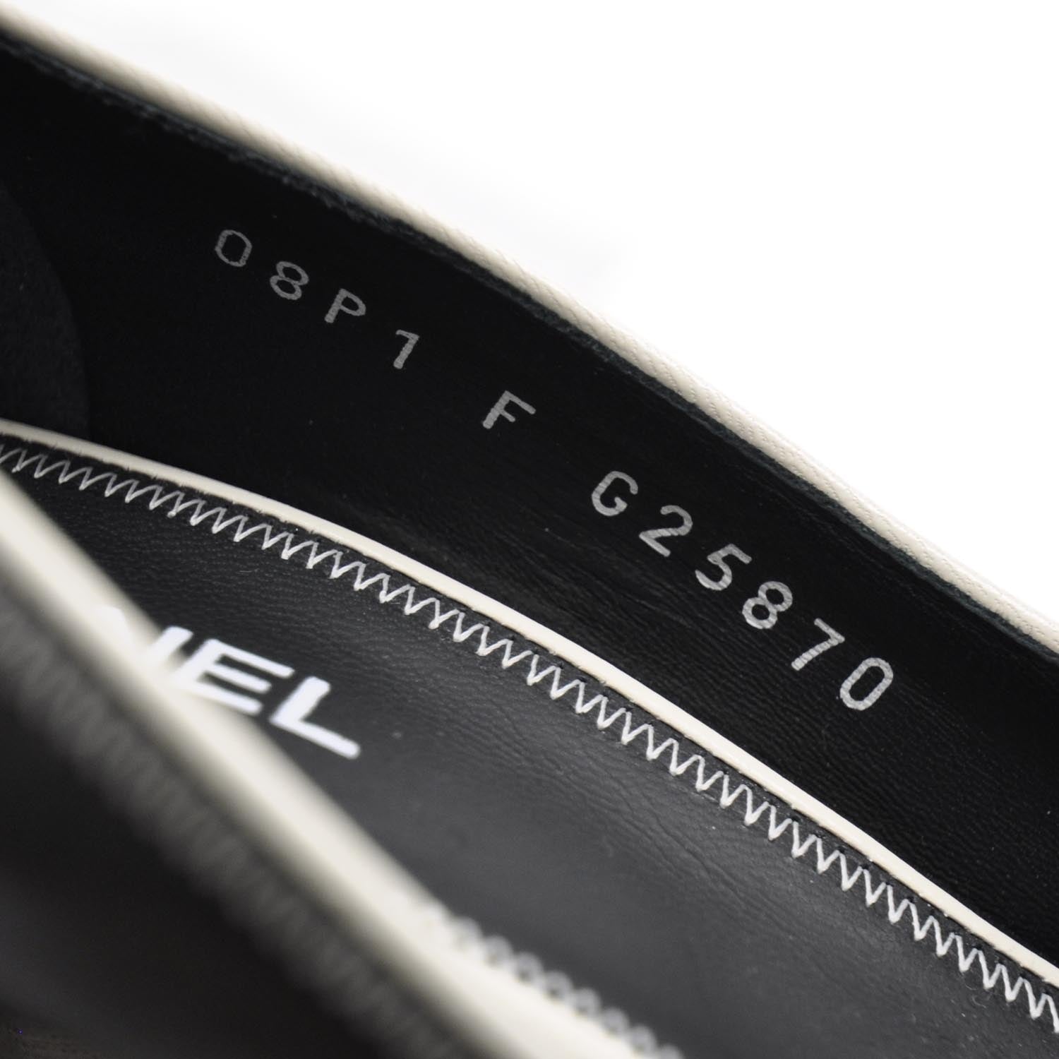 Chanel Leather CC Heels 38 Black 8 of 8