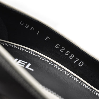 Chanel Leather CC Heels 38 Black 8 of 8