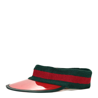 Gucci Vinyl Web Visor M Green Red 1 of 8
