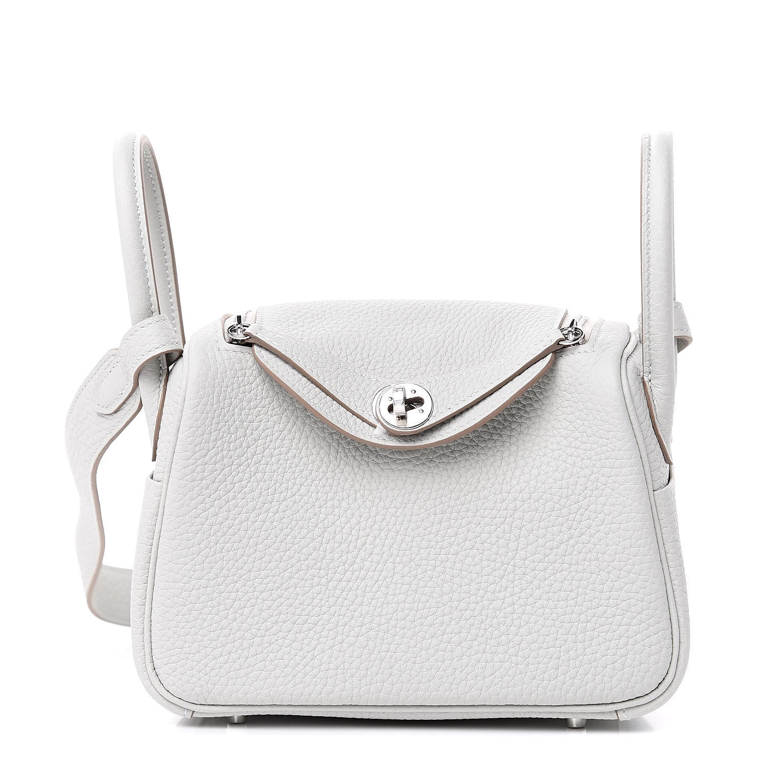 Hermes Taurillon Clemence Mini Lindy 20 Gris Perle 1 of 9