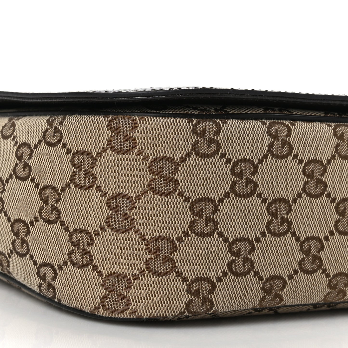 Monogram Flap Messenger Bag Beige Dark Brown