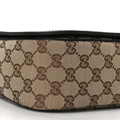 Gucci Monogram Flap Messenger Bag Beige Dark Brown 8 of 9