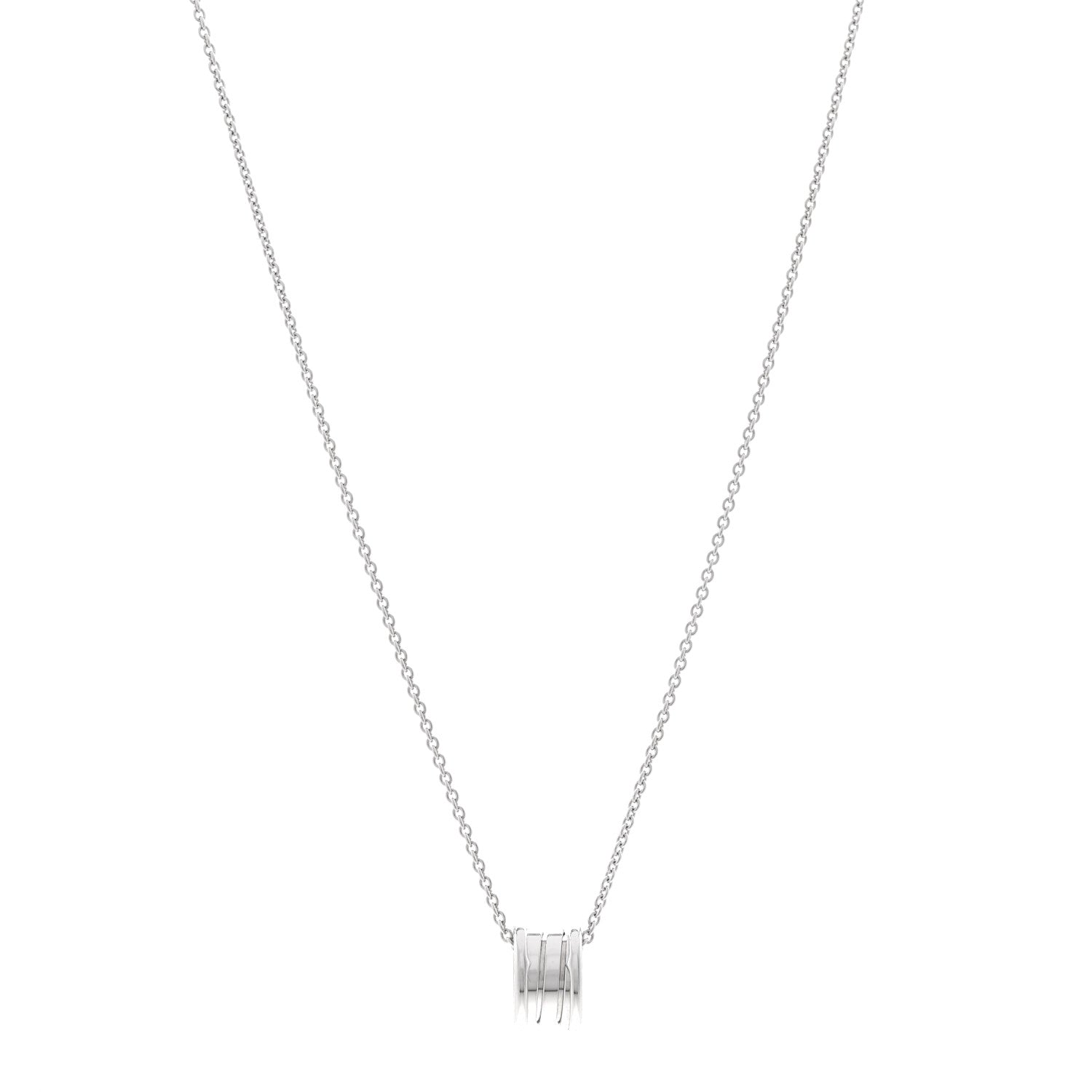 Bulgari 18K White Gold B.Zero1 Pendant Necklace 1 of 4