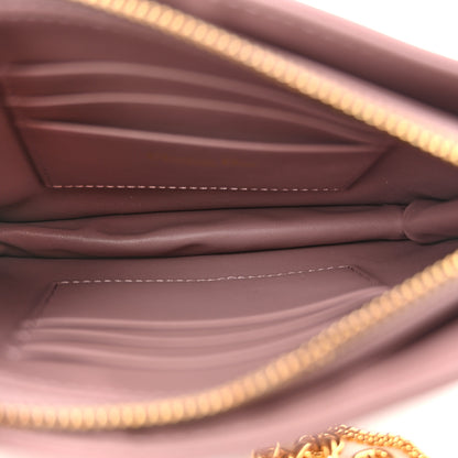 Christian Dior Calfskin Cannage Caro Zipped Pouch With Chain Peony Pink 5 of 12