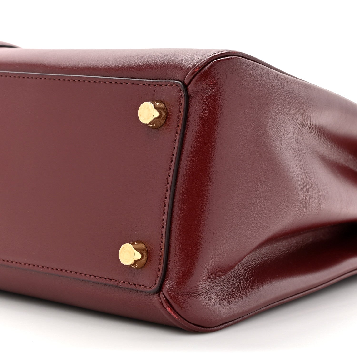 Celine Satinated Calfskin Medium 16 Top Handle Bag Light Burgundy 9 of 14