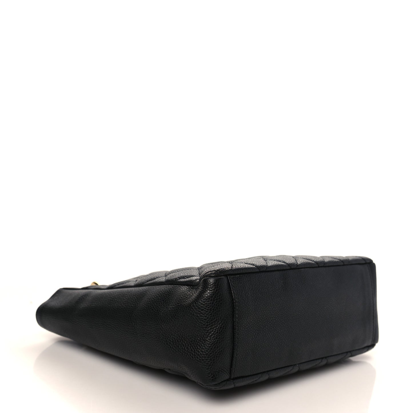 Caviar Quilted Petit Shopping Tote PST Black