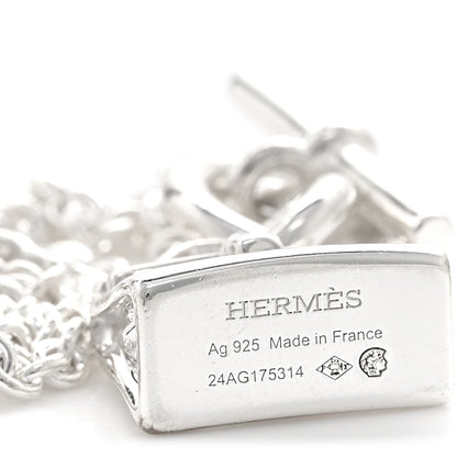 Hermes Sterling Silver Kelly Charm Pendant Necklace 4 of 4