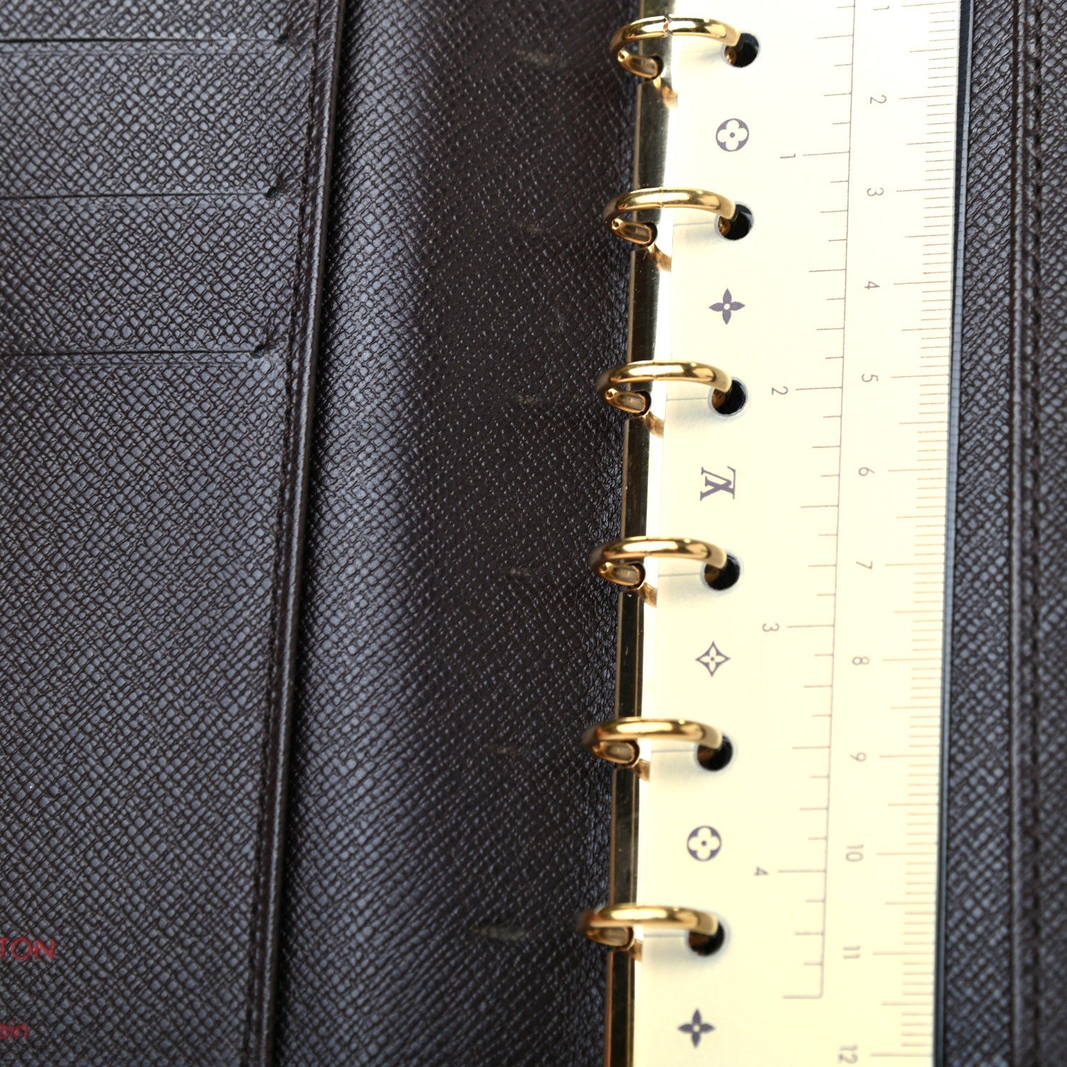 Louis Vuitton Damier Ebene Small Ring Agenda Cover 7 of 8