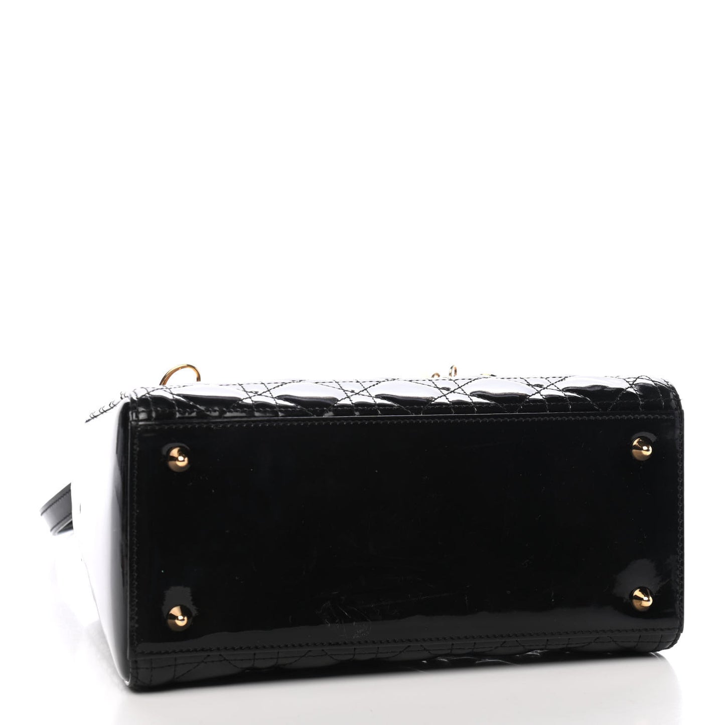 Patent Cannage Medium Lady Dior Black