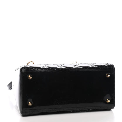 Christian Dior Patent Cannage Medium Lady Dior Black 3 of 10