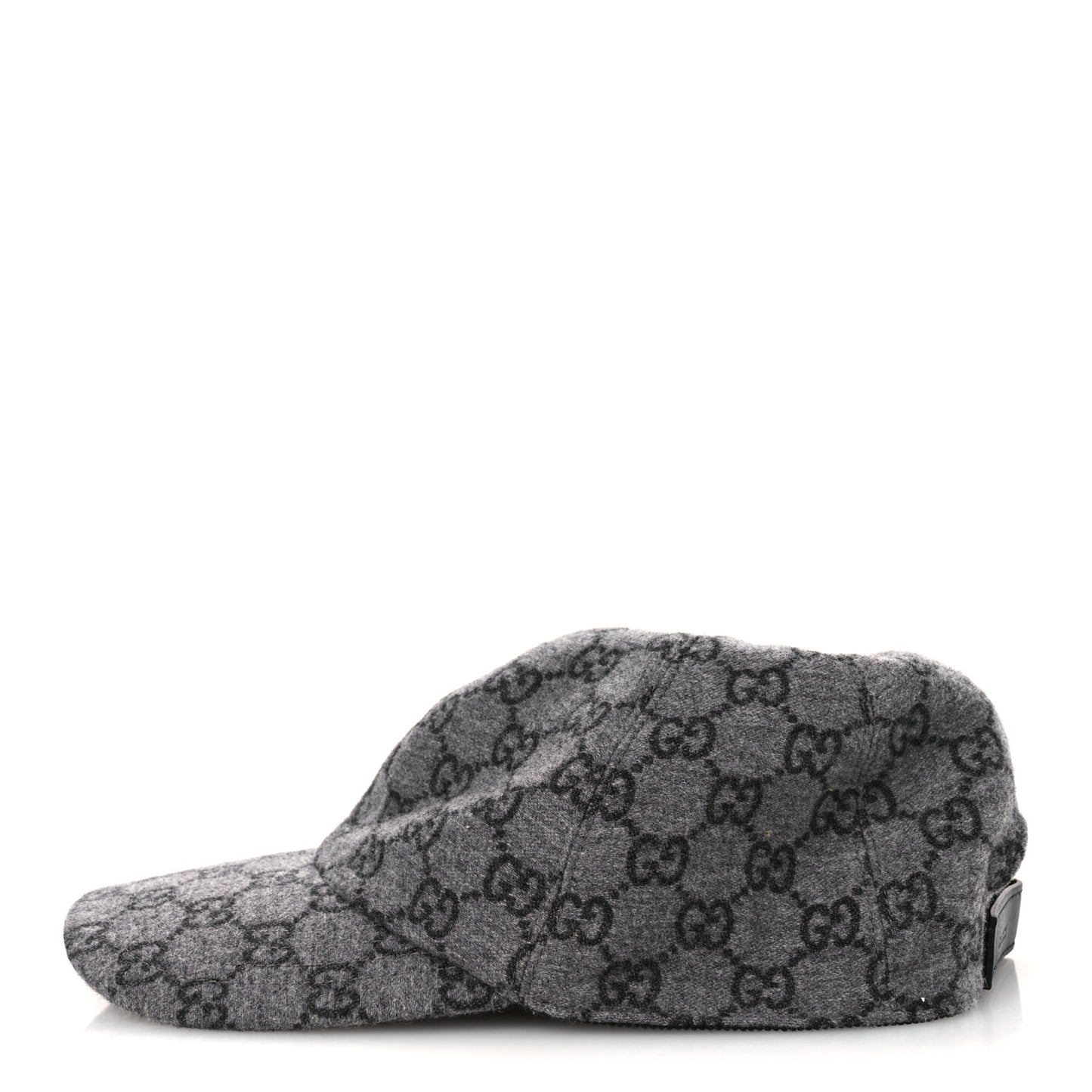Covered Wool GG Monogram Baseball Hat L Grey Dark Grey Black