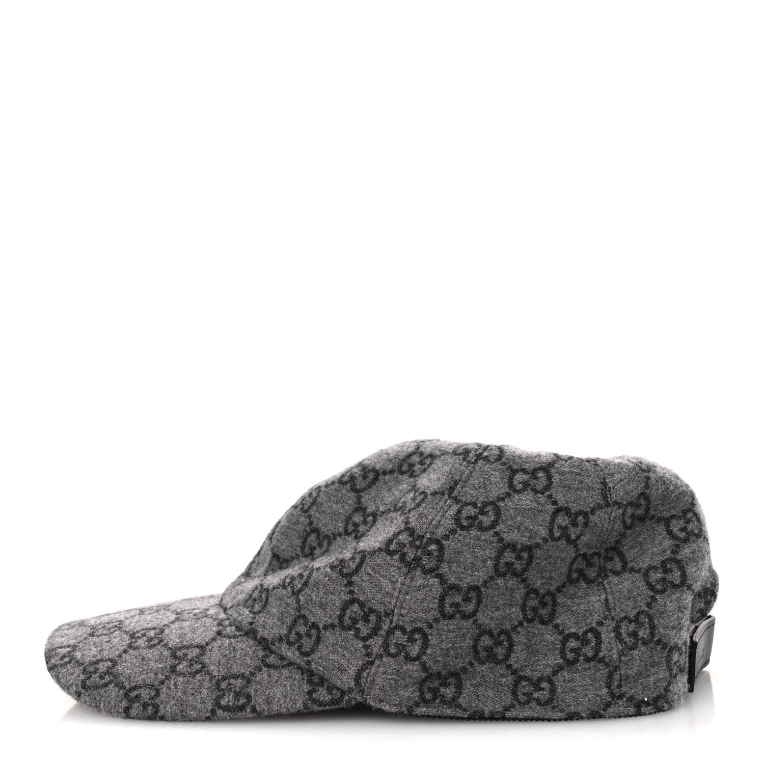 Gucci Covered Wool GG Monogram Baseball Hat L Grey Dark Grey Black 4 of 10