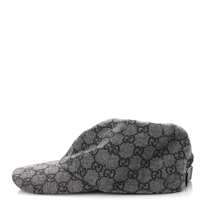 Gucci Covered Wool GG Monogram Baseball Hat L Grey Dark Grey Black 4 of 10
