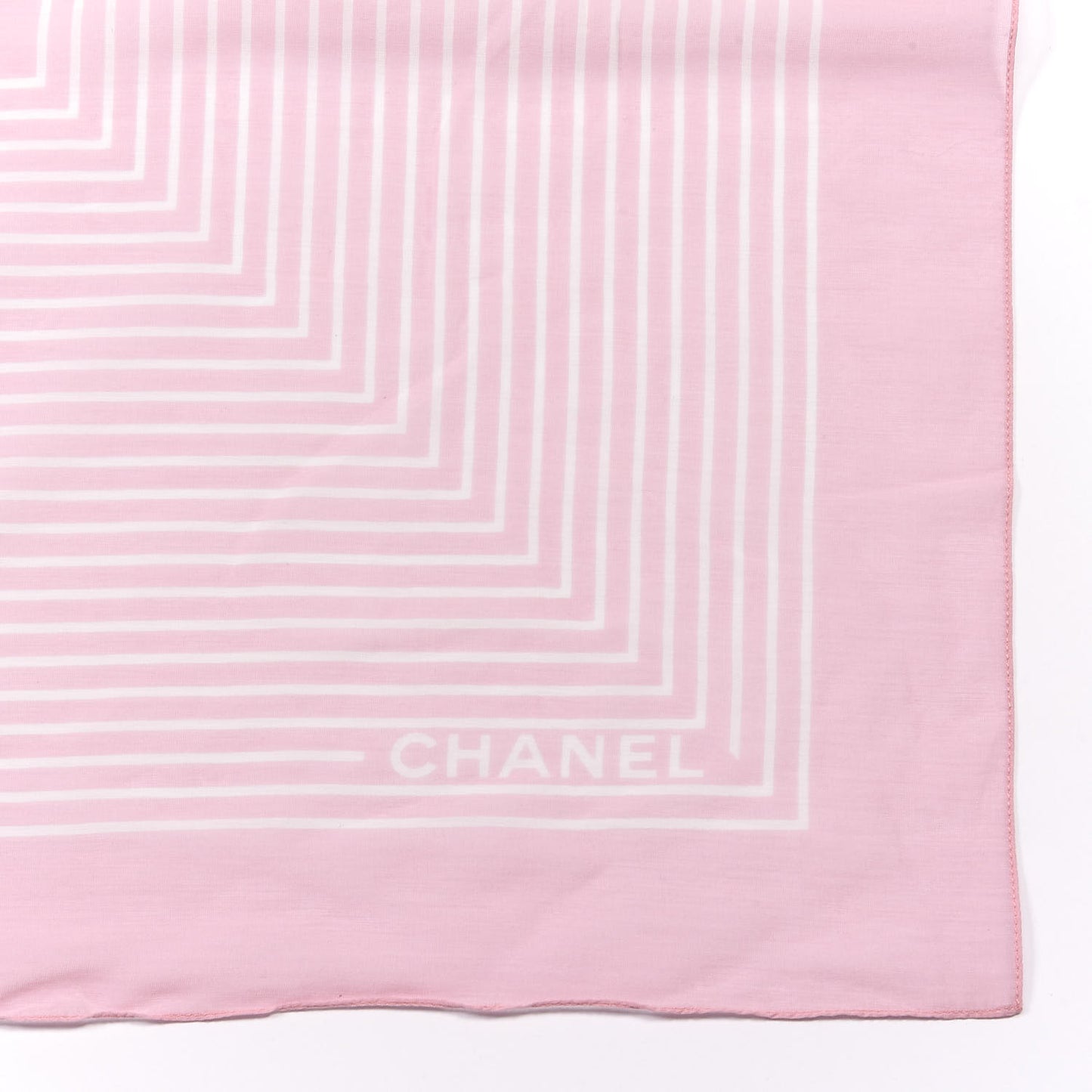 Cotton Silk CC Striped Stole Light Pink White