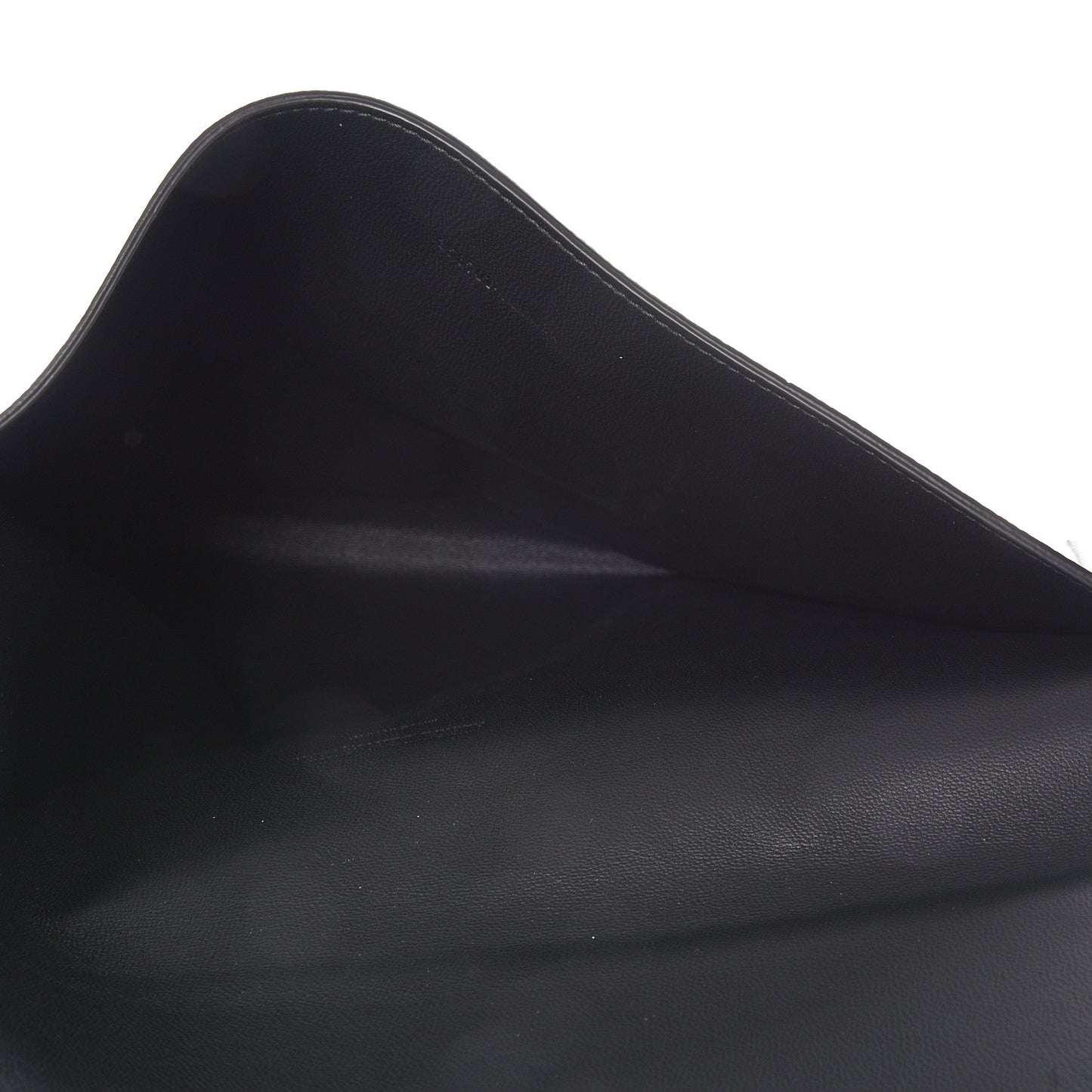 Calfskin Skull Envelope Clutch Black