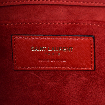 Saint Laurent Suede Y Studs Crossbody Bag New Red 6 of 8