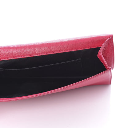 Saint Laurent Calfskin Monogram Large Belle De Jour Clutch Red 5 of 6