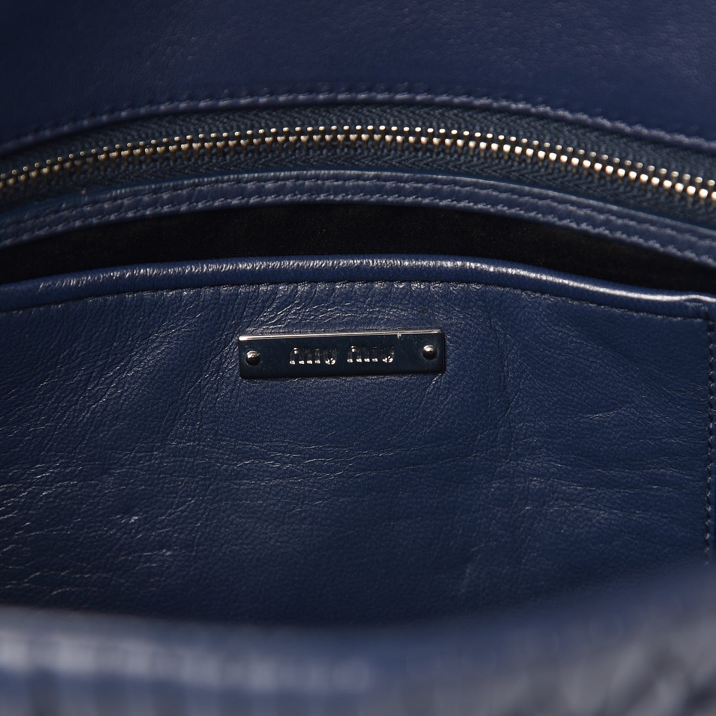 Nappa Matelasse Crystal Flap Clutch Bleuette