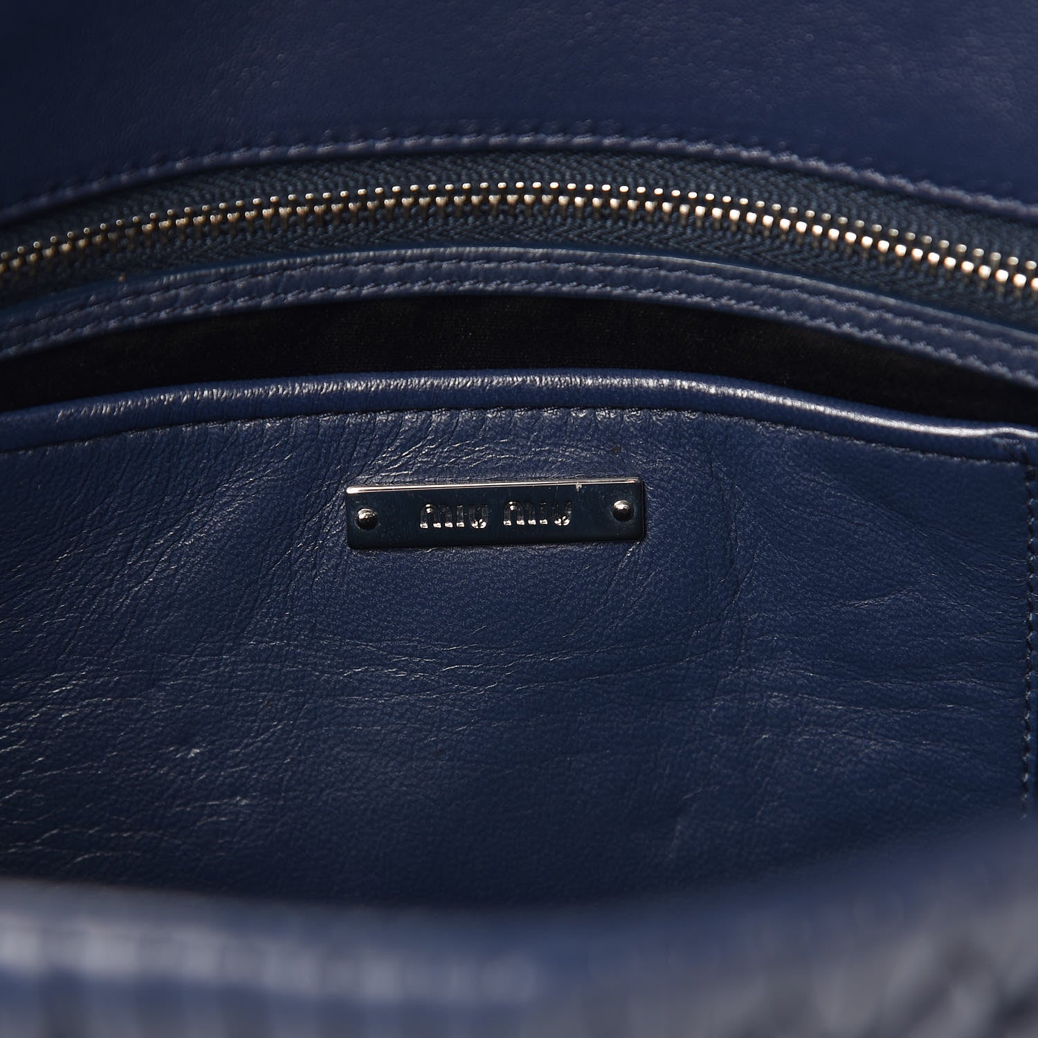 Miu Miu Nappa Matelasse Crystal Flap Clutch Bleuette 6 of 8
