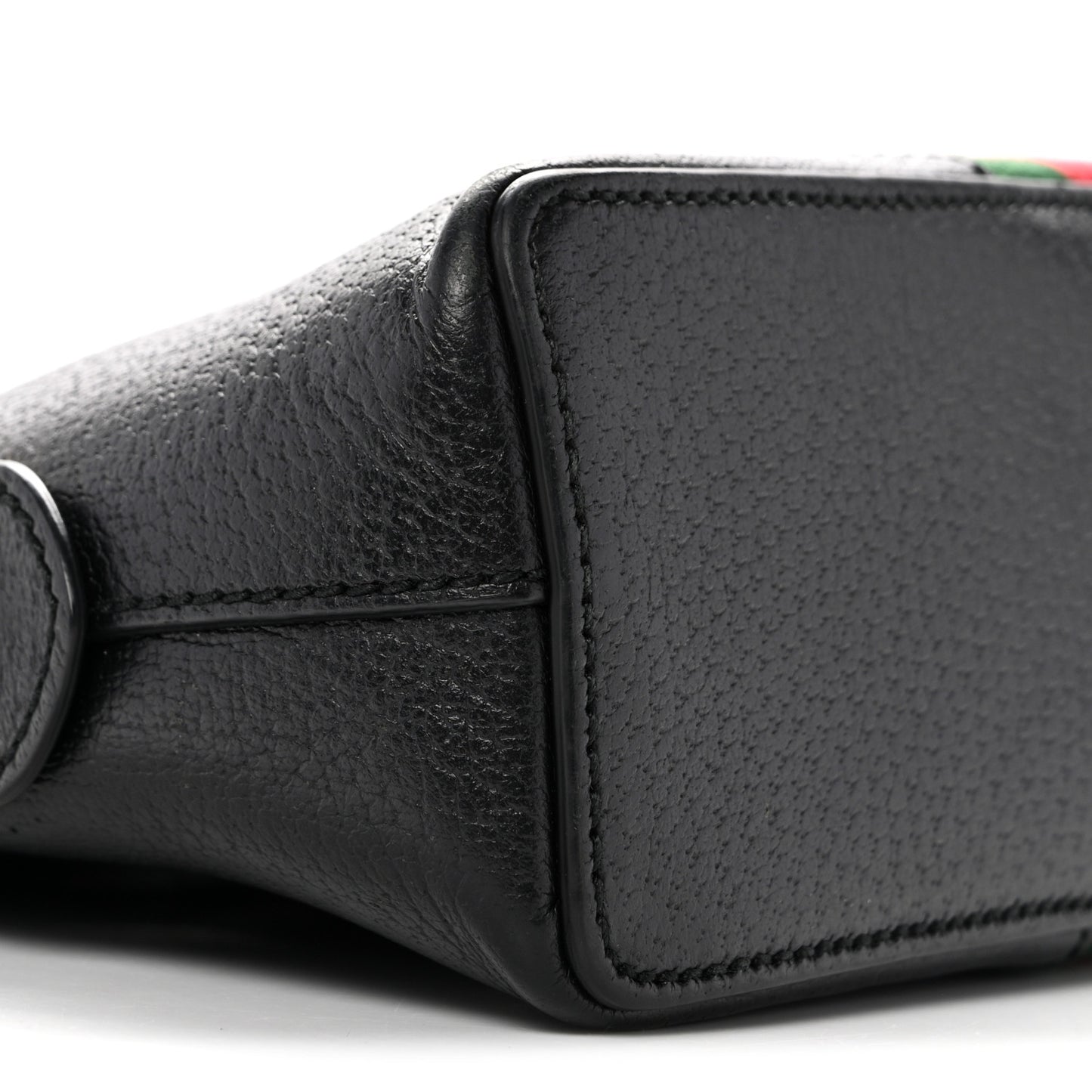 Calfskin GG Web Small Ophidia Dome Shoulder Bag Black