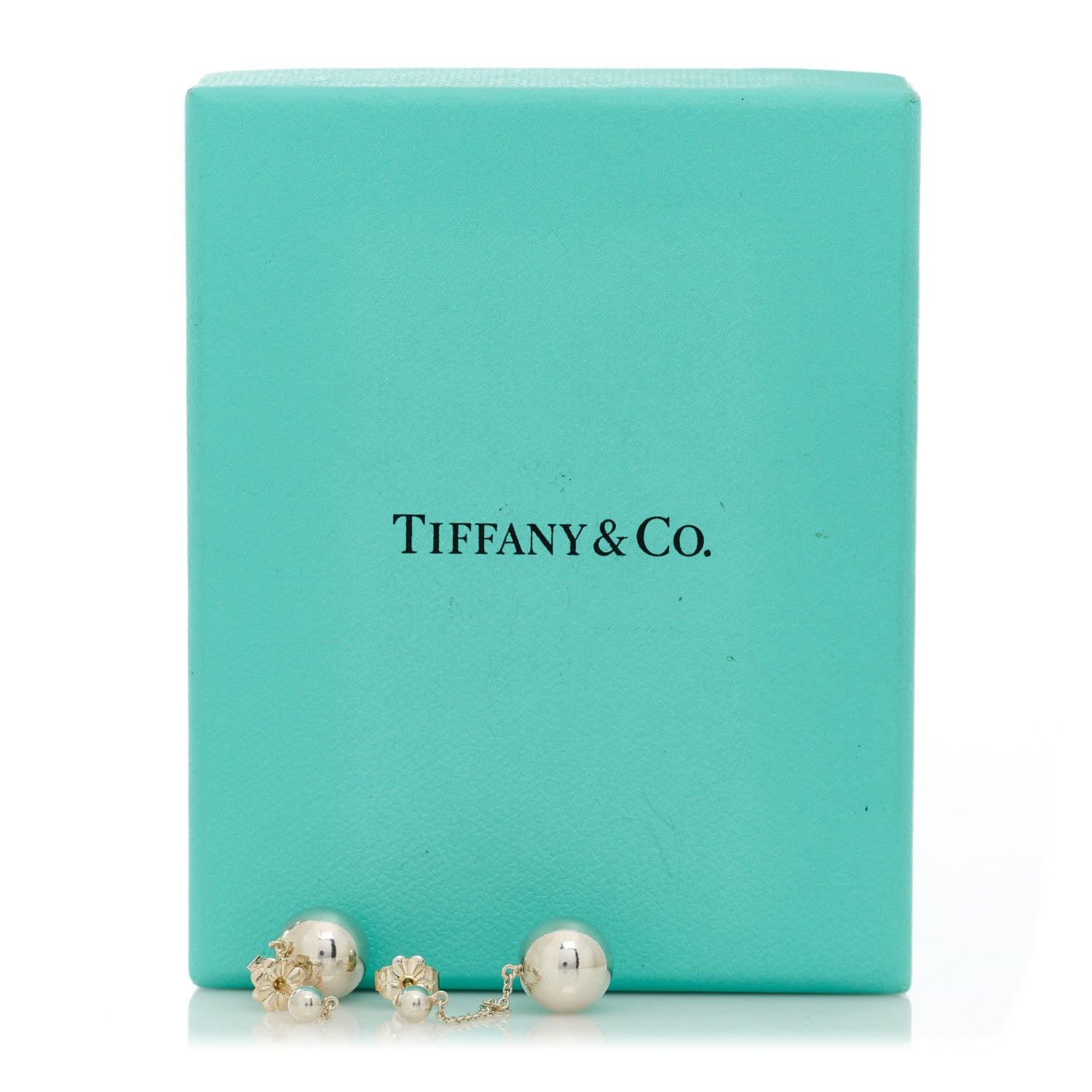 Tiffany Sterling Silver 10mm HardWear Ball Drop Earrings 5 of 5