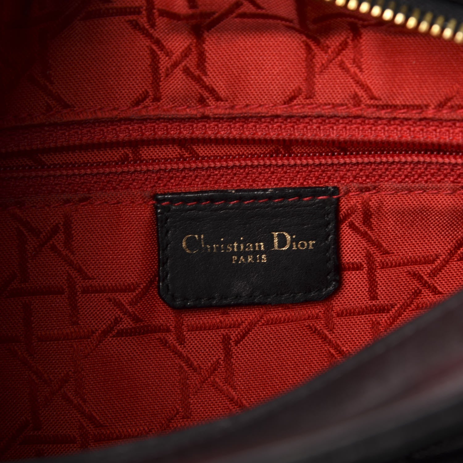Christian Dior Lambskin Cannage Medium Lady Dior Black 6 of 10