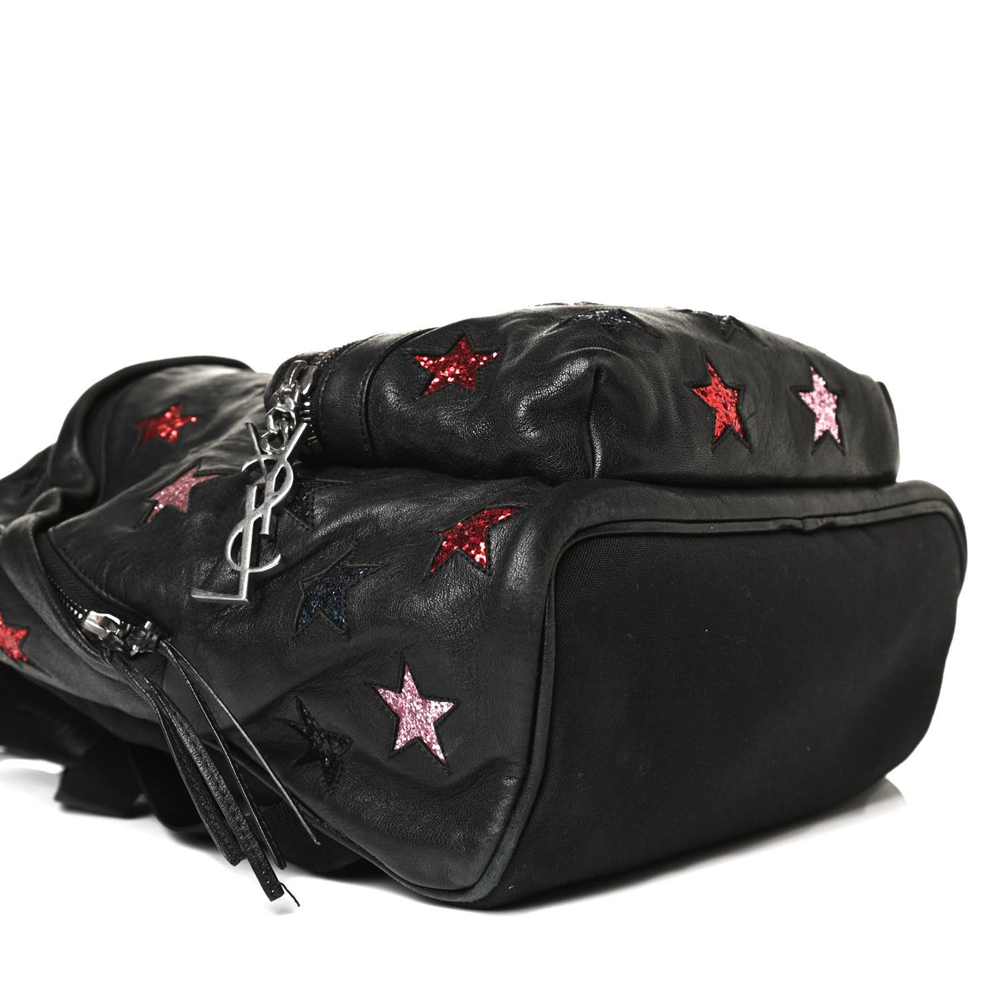 Lambskin Star Applique Mini City California Backpack Black