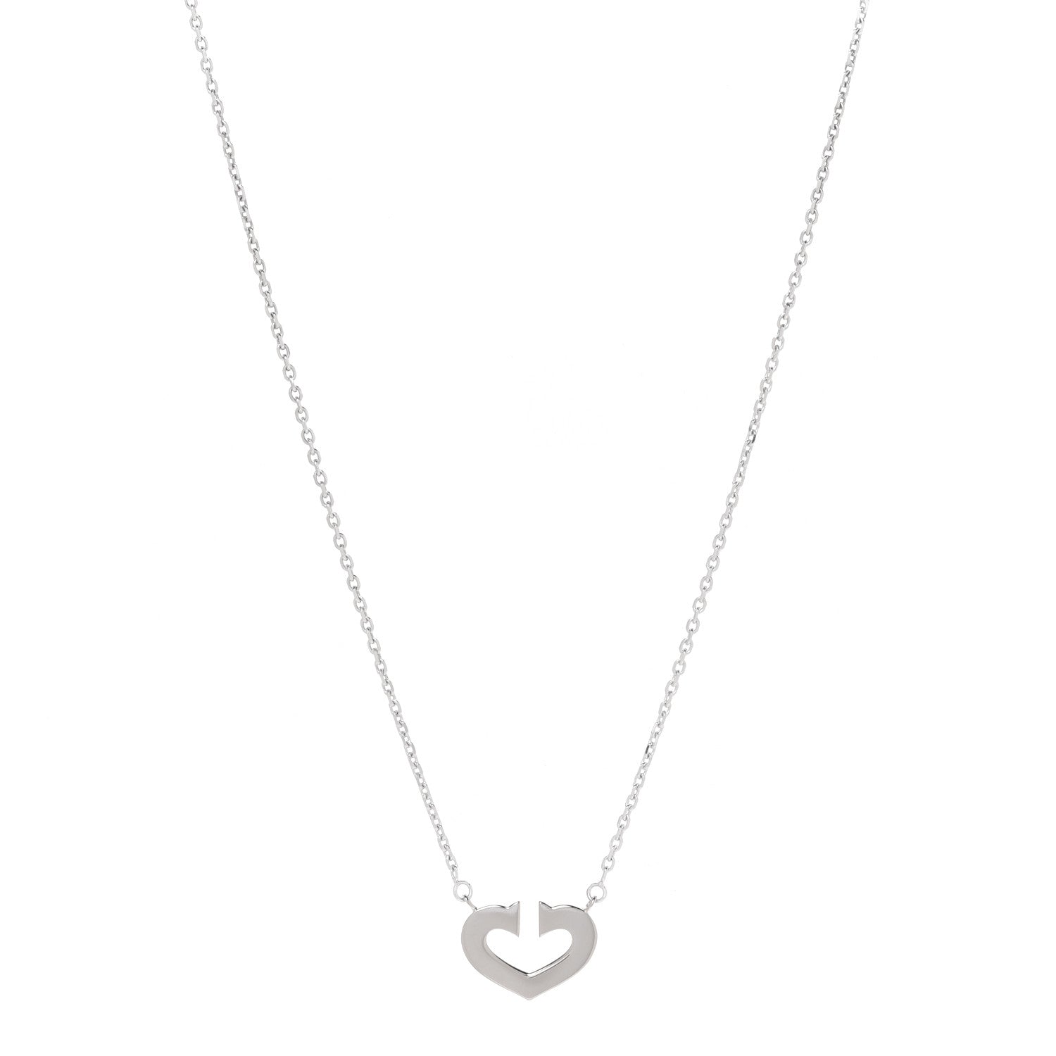 Cartier 18K White Gold Medium Hearts and Symbols Necklace 1 of 5