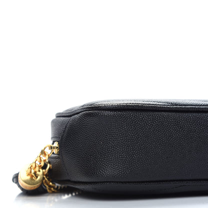 Saint Laurent Grain De Poudre Matelasse Monogram Mini Lou Camera Bag Black 8 of 11