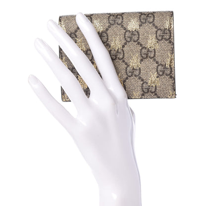 Gucci GG Supreme Monogram Bee Print Card Case 2 of 8