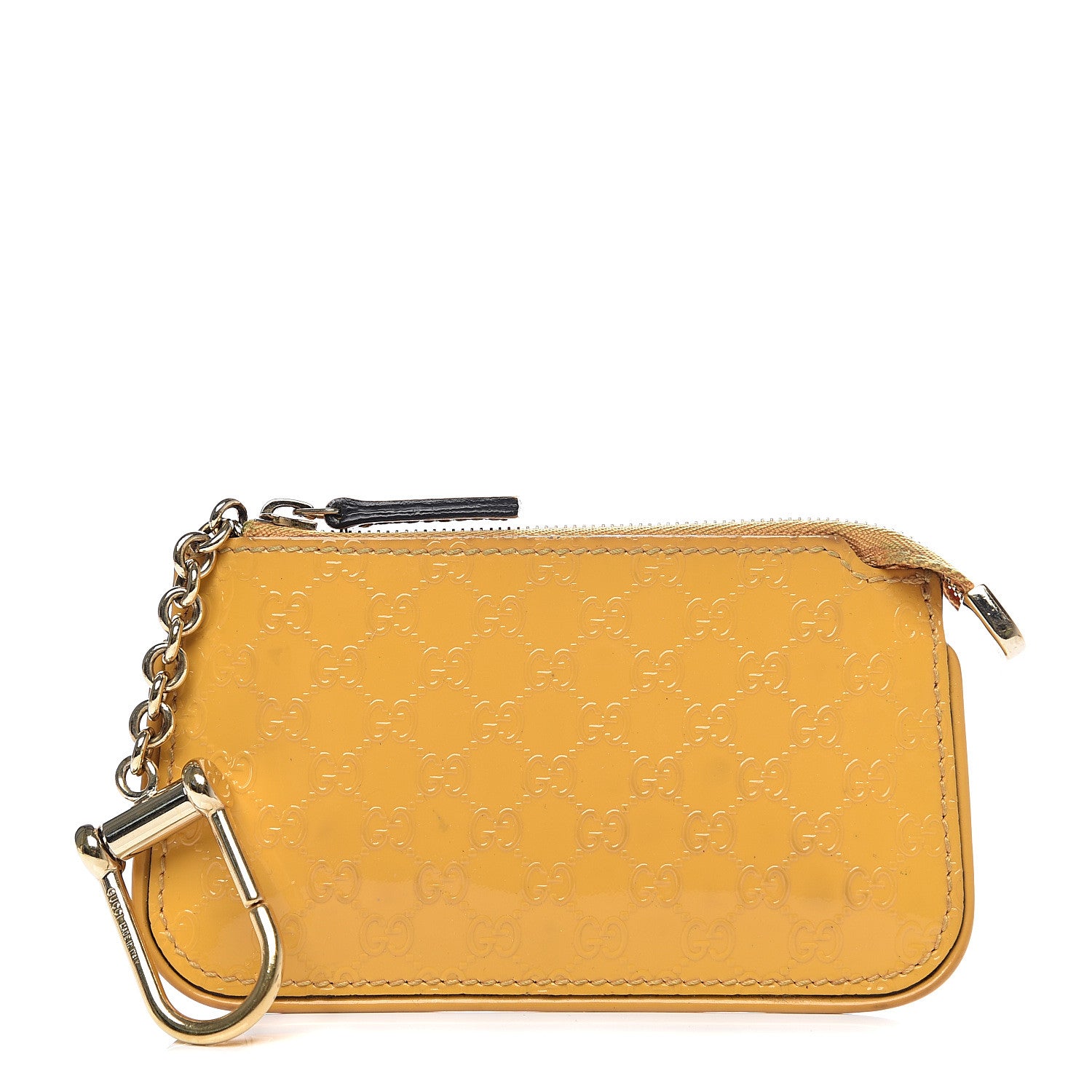 Gucci Patent Microguccissima Key Case Bumblebee 1 of 7