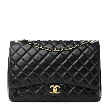 Chanel Lambskin Quilted Maxi Double Flap Black 1 of 22
