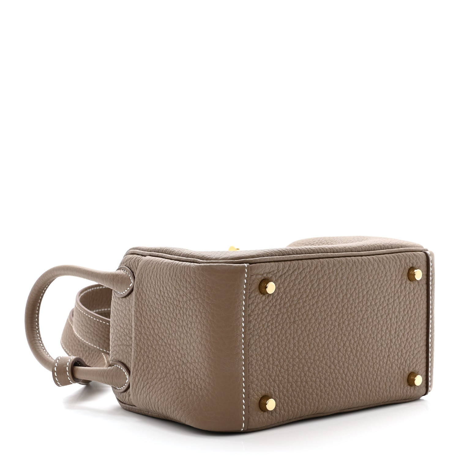 Hermes Taurillon Clemence Mini Lindy 20 Etoupe 4 of 11