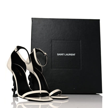 Saint Laurent Patent Calfskin 110 Opyum Sandals 38 Neutro 9 of 9
