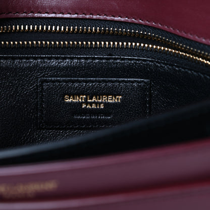 Saint Laurent Smooth Calfskin Monogram Cassandra Clasp Bag Rouge Legion 6 of 8