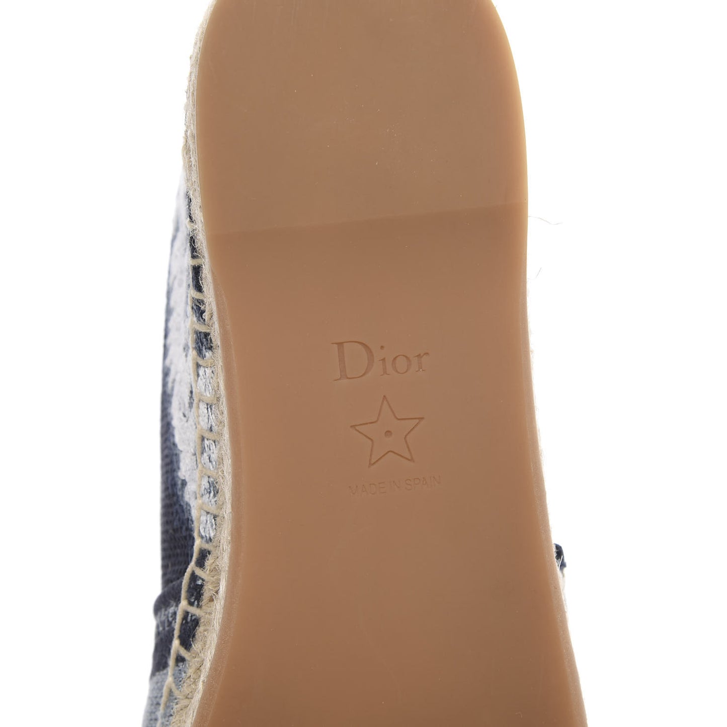 Canvas Tie and Dior Embroidered Granville 15mm Espadrilles 38 Denim